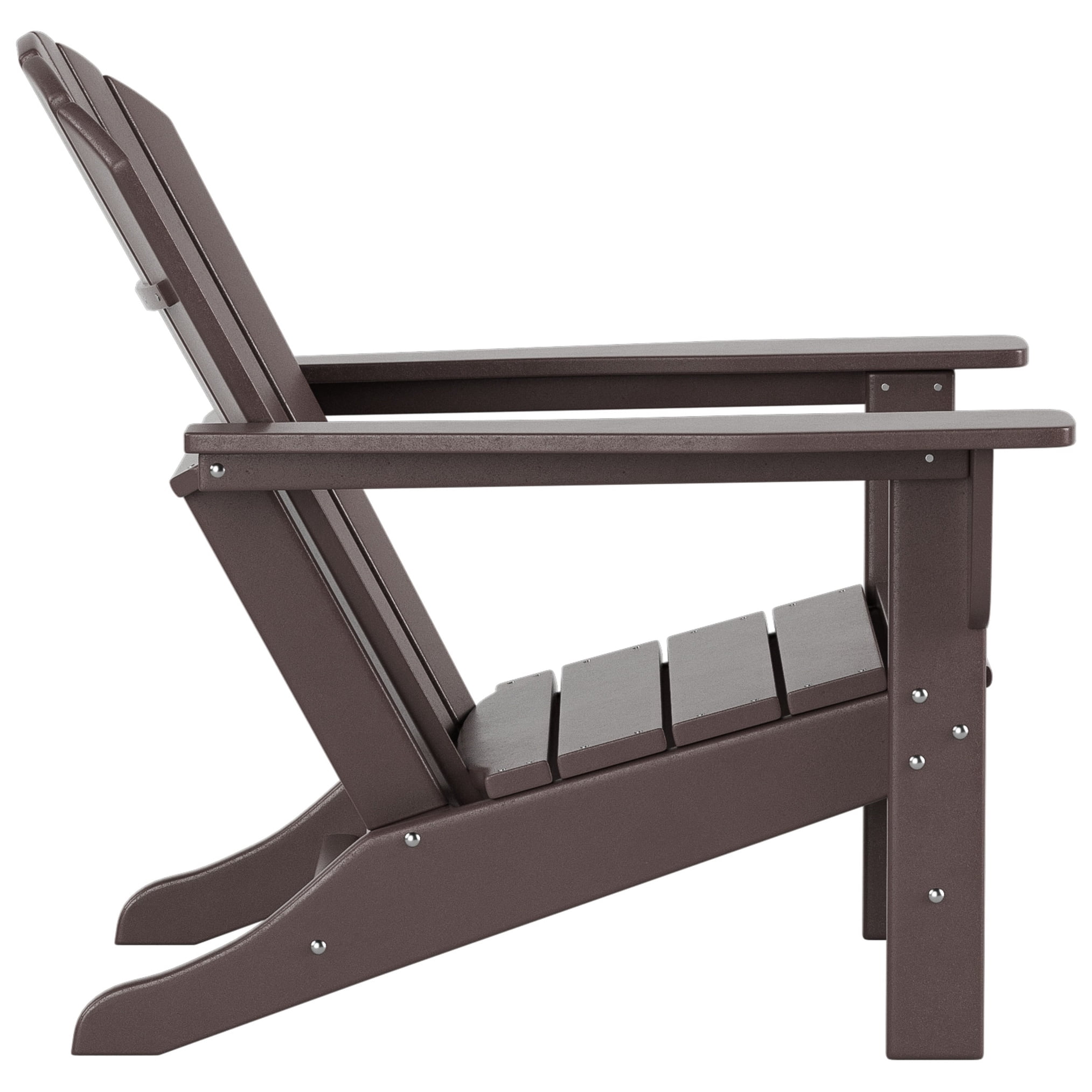 Polytrends  Altura  Outdoor Eco-Friendly All Weather Poly Patio Adirondack Chair (Set of 2) Dark Brown