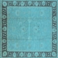 thumbnail image 1 of Ahgly Company Indoor Square Oriental Light Blue Industrial Area Rugs, 4' Square, 1 of 4