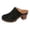 Black, variant on Women's Mules,Women Platform Heeled Sandals Mules Clogs Summer Dress Round Toe Slipper Chunky High Heel Non Slip Fashion Solid Color Breathable Walking Vacation Outdoor Shoes,Black,5.5