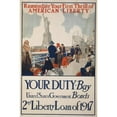 thumbnail image 2 of Sackett & Wilhelms 13x18 Black Ornate Wood Framed Double Matted Museum Art Print Titled - Remember Your First Thrill of American Liberty Your Duty - Buy United States Government Bonds (, 2 of 5