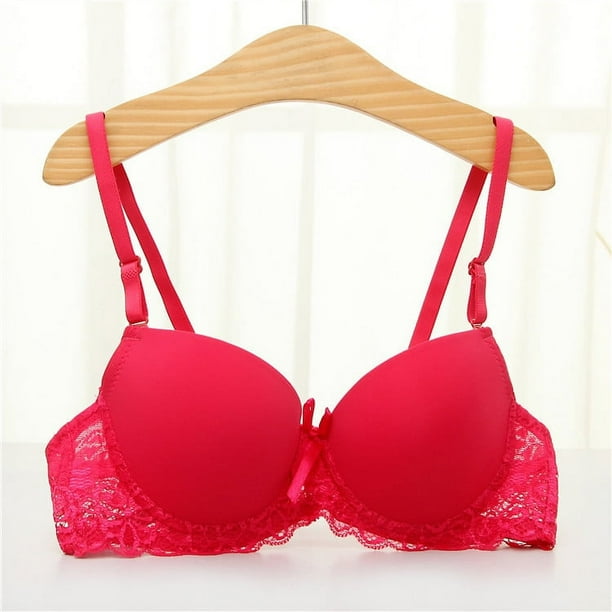 Sujetador de encaje suave, ropa interior fina, copa AB, pecho pequeño, fruncido, sujetador sexy para mujer