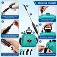 thumbnail image 2 of OHHANI Battery Powered Sprayer, 5L Cordless Electric Portable Garden Sprayer with USB Rechargeable Handle Telescopic Wand 4 Nozzles, for Lawn Garden, 2 of 8