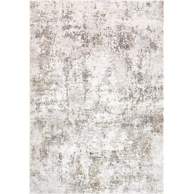 Dynamic Rugs QU2827061190 2 ft. 2 in. x 7 ft. 7 in. Quartz 27061 Rectangle Transitional Area Rug - 190 Ivory & Grey