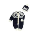 thumbnail image 2 of goowrom Baby?s Fawn Knitted Single-breasted Long Sleeve Jumpsuit with Hat, 2 of 9