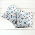 thumbnail image 2 of Ambesonne Vintage Throw Pillow Cover 2 Pack, Feathers and Butterfly, 18", Blue White Grey, 2 of 6