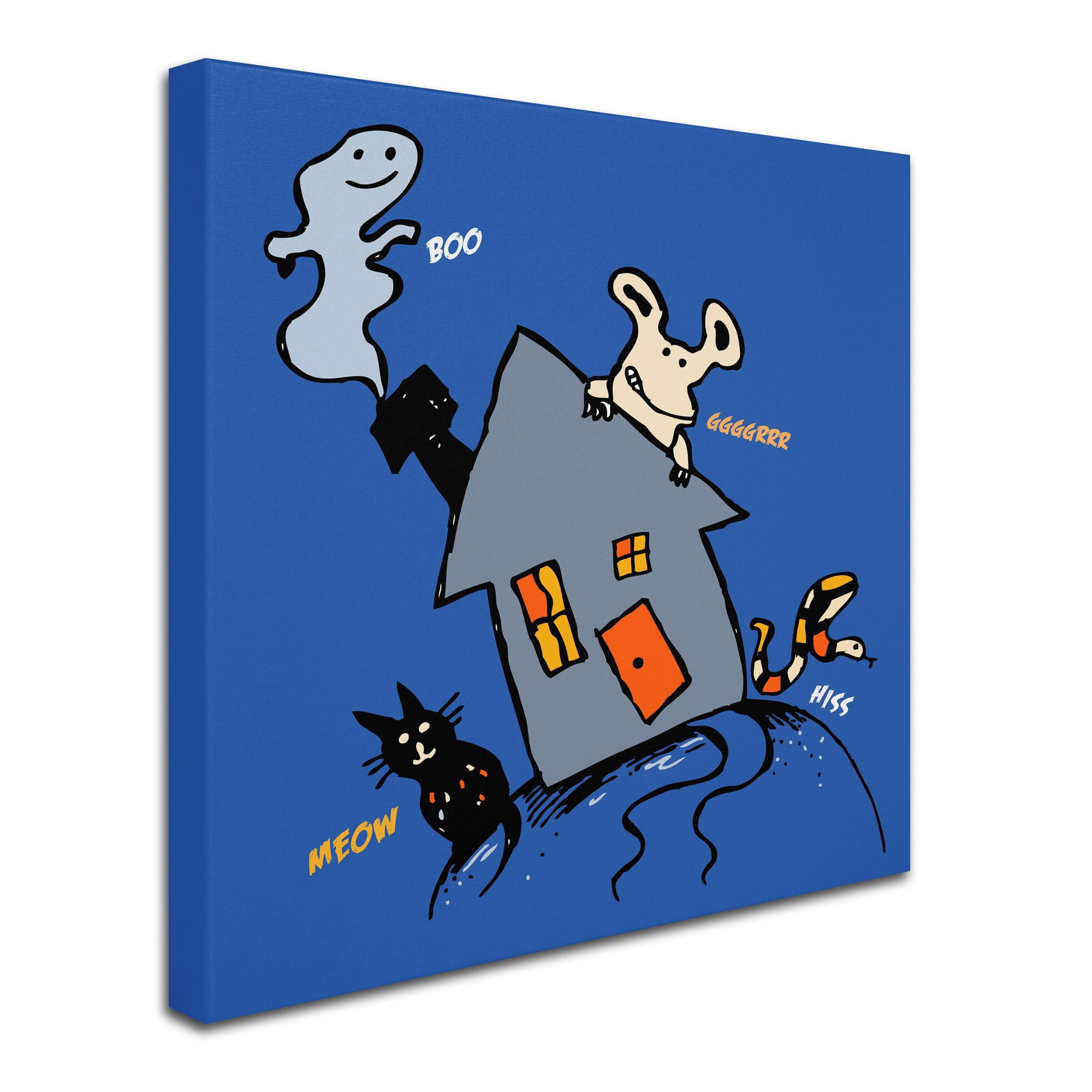 Trademark Fine Art "Halloween House" Canvas Art by Carla Martell