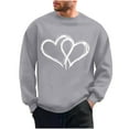 thumbnail image 2 of Ceisia Men's Regular-Fit Crew-Neck Double-Heart Hand-Drawn Printed Casual Sweatshirt Gift, 2 of 6
