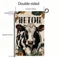 thumbnail image 3 of PHYHOO Fall Garden Flag Cow Print Pumpkin Field Double Sided Burlap Flag Howdy Autumn Seasonal Farmhouse Yard Outdoor Decorations White, 3 of 6