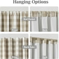 thumbnail image 4 of Beige White Buffalo Plaid Blackout Curtains 84 Inches Long for Bedroom Living Room,Thermal Insulated Noise Reducing Drapes,Vintage Farmhouse Window Treatment,Rod Pocket Back Tabs,40"Wx84"Lx2, 4 of 6