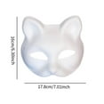 thumbnail image 3 of Kit de Máscara de gato DIY jinwen Estilo B Máscara blanca 17,8 cm x 16 cm, 3 of 8