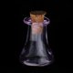 thumbnail image 5 of 10 piezas de collar de botella de deseos de corcho triangular, botella de vidrio, colgante artesanal, marrón, morado, código de modelo 21471, morado, 5 of 5