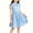 Dresses-284Light Blue, variant on Dresses for Girls Sleeveless Collared Button up Dress Ruffle Sleeve A-Line Dress Skater Dress Casual Dress for Party School Church Spring Wear Red 9-10Years
