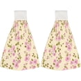 thumbnail image 2 of 1 Pcs Hanging Towels, Dish Towels Cherry Blossom Absorbent Hand Towels with Hanging Loop Washcloth for Bathroom Kitchen, 2 of 7
