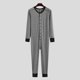 thumbnail image 2 of KIHOUT Liquidación de tallas grandes para mujer, pijama de una pieza con botones a rayas para adultos, ropa de dormir suave de manga larga, conjunto de pijama para mujer, ropa de estar por casa de, 2 of 8