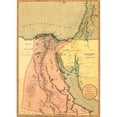 thumbnail image 2 of Vintage Maps 11x14 Black Modern Framed Museum Art Print Titled - Egypt with part of Arabia and Palestine, 2 of 4
