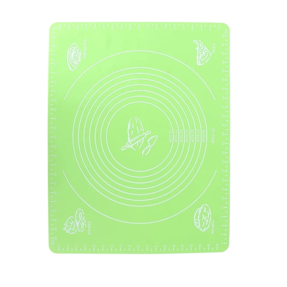 Soimiss Pastry Mat Large Silicone Non Stick Rolling Mat with Measurements for Baking Green