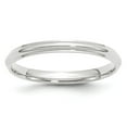 thumbnail image 1 of Solid 14k White Gold 2.5mm Plain Classic Dome with Flat Edge Wedding Band Ring Size 8.5, 1 of 5