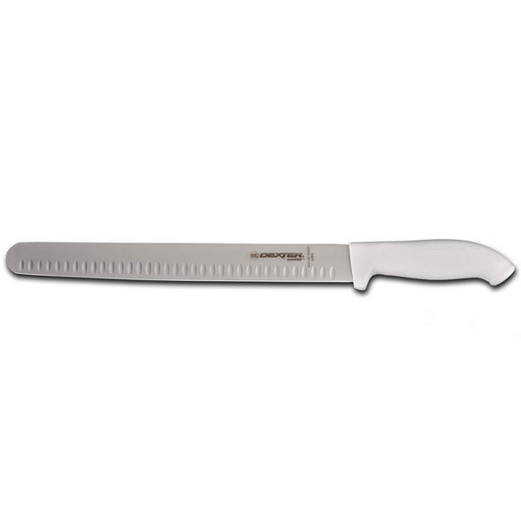 Dexter Russell SG140-14WGE-PCP 14" Slicer w/ Soft White Rubber Handle, Carbon Steel