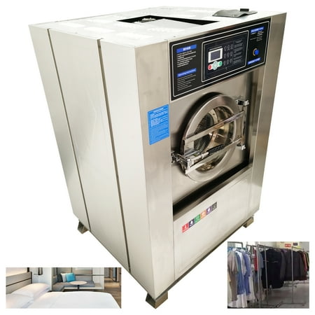 44LBS Washing All-in-One Elution Drying Machine Fully Automatic Commercial Industrial 3PH 220V 2.2KW