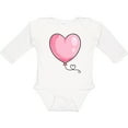thumbnail image 3 of Inktastic Pink Balloon Heart Boys or Girls Long Sleeve Baby Bodysuit, 3 of 5