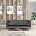 thumbnail image 2 of Rnfurnishings 2-PC Leather Gel Living Room Furniture Sofa+Loveseat Set-Dark Gray, 2 of 7