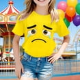 thumbnail image 6 of Tisuna Yellow Cartoon Print Tshirts For Teen Kids Boys Girls Short Sleeve Crew Neck Pullover T Shirt Fashion Cute Youth Child Loose Fit Summer Tops Size 6-7 Years, 6 of 6