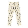 thumbnail image 2 of Odeerbi Toddler Girls Leggings Halloween Ghost Print Stretchy Tights Pants 3-8 Years Kids Soft Comfortable Ankle Length Printed Leggings Beige, 2 of 5