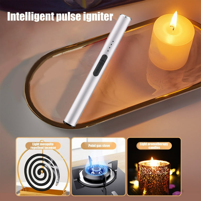 cigarette lighter stove LACKUST Cigarette Lighter Usb Charger,Electronic Flameless Lighter - USB  Rechargeable,Windproof,Safe Button,Silver