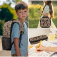 thumbnail image 3 of HUISEFOR Green Camo Bow Kids Backpack for School 4 Piece 17 Inch Girls Backpack with Lunch Box Pencil Case Water Bottle Holder Kids Backpacks Lightweight for Students and Teens, 3 of 7