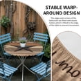 thumbnail image 2 of Texas Star Vintage Round Tablecloth for 45-54 Inch Tables, Fitted Table Cover with Elastic Edge, Berry Dark Brown Wooden Waterproof Outdoor Table Cloth Protector for Patio Garden Dinner Picnic, 2 of 9