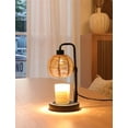 thumbnail image 6 of Electric Wax Candle Warmer Lamp with Timer, 2 Bulbs, Adjustable Dimmable Height, Black, 6 of 8