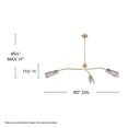 thumbnail image 3 of 48303LCB Hinkley Lighting Altman - 30W 3 LED Extra Large Low Profile Chandelier-11.5 Inch Tall and 60 Inch Wide-Lacquered Brass Finish, 3 of 8
