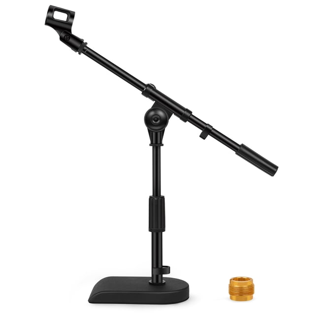Soporte de micrófono de escritorio InnoGear ajustable, paquete de 2, negro