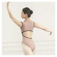 thumbnail image 6 of Ballet Leotard for Women Waist Hollow Out Dancewear Gymnastics Leotards Sleeveless Solid Color Bodysuit Adult Dance Clothes, 6 of 10