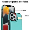 thumbnail image 3 of ELEHOLD Leather Wallet Case for iPhone 14 Pro,Premium Leather Material with Organ Card Slots Holders Full Body Protection Shockproof Anti-Fingerprint Purse Case,Mint, 3 of 7