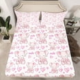 thumbnail image 2 of Homewish Zoo Animal Elephant Full Size Sheets,Cute Heart Print Bed Sheets,Fairy Tale Theme Sheet Sets For Girl Teens,Luxury Bedroom Decor,4pcs, 2 of 7