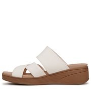 LifeStride Women's Fiona Wedge Slide Sandal Eggnog Linen 11M