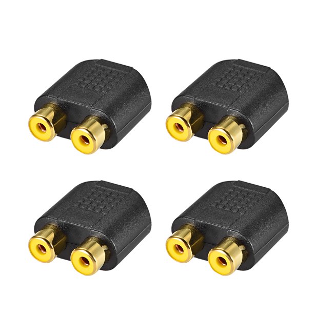 Conector Divisor de Hembra de 3,5 mm a 2 RCA hembra 4uds para TV Cable audio estéreo Unique Bargains conectores de abrazadera eléctrica