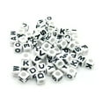 thumbnail image 4 of U8MO 500 White with Black Acrylic Alphabet Letter "A-Z" Acrylic Cube Pony Beads 6X6mm-V, 4 of 7