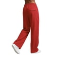 thumbnail image 3 of Luvrsol Sweat Pants for Womens Straight-Leg Joggers Casual Solid Pants High Waist Trousers S-2XL, 3 of 7