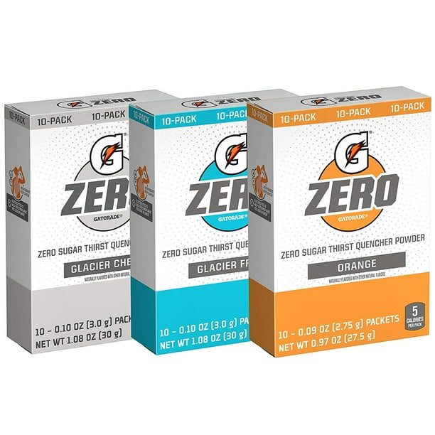Gatorade Zero Powder, 3 Flavor Variety Pack, 0.10oz Sticks, 50 Count