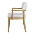 thumbnail image 4 of Set of 2 Side Chair, Upholstered Dining Chairs, Back Kitchen Chairs for Kitchen Living Room, Arm with Wood Legs (White), 4 of 8