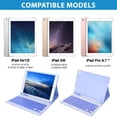thumbnail image 2 of Keyboard Case for iPad 6th Generation(2018)  iPad 5th Gen(2017)  iPad Air 2  iPad Air  iPad Pro 9.7  Detachable Bluetooth Keyboard with Pencil Holder  Black, 2 of 6