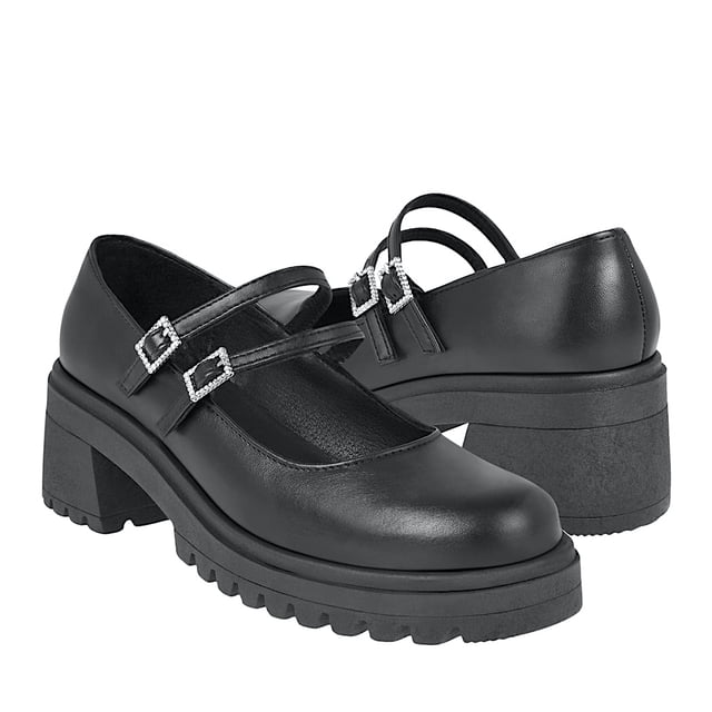 ZAPATOS CASUALES DAMA STYLO 150-02 SIMIPIEL NEGRO
