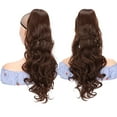 thumbnail image 4 of SEGO Clip in Ponytail Hair Extensions Long Wavy Drawstring Ponytail for Women Natural Black Soft Synthetic Heat Resistant Hairpiece, 4 of 8