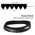 thumbnail image 2 of 2 Pack 650J6 PJ V-Ribbed Belt 6 Ribs 65" Length x 0.55" Width x 0.14" Height, EPDM Rubber Micro V Belt, 2 of 5