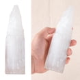 thumbnail image 4 of Espécimen mineral en bruto de cuarzo yeso en forma de barra de cristal de selenita blanca natural H10cm, 4 of 7