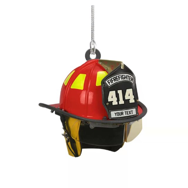 cus . Creativo Acrílico Bombero Bolsa Colgante Llavero En La Decoración Del Árbol De Navidad