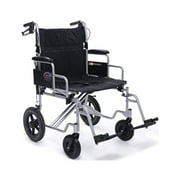 Graham Field Aluminum 24 Inch Bariatric Transportation Wheelchair, Black