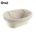 thumbnail image 3 of CNKOO Wicker Bread Proofing Food Storage Basket Banneton Brotform Rising Rattan Basket Lining Oval Fruit Tray Home Rattan Organizer, 3 of 6